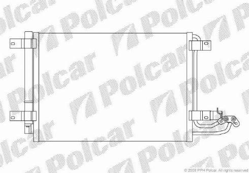 Polcar 1331K8C1S - Радіатор кондиціонера Skoda Octavia 1.4-2.0 04- autozip.com.ua