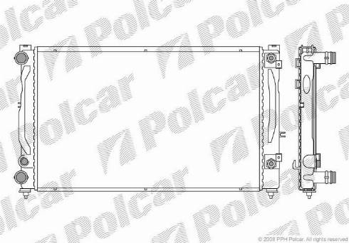 Polcar 132408-4 - Радіатор, охолодження двигуна autozip.com.ua