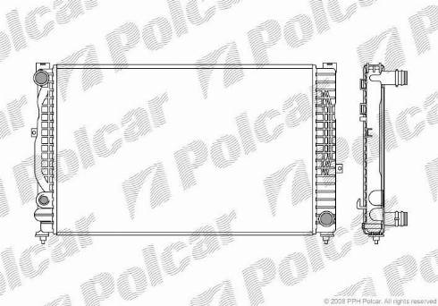 Polcar 132408-5 - Радіатор, охолодження двигуна autozip.com.ua