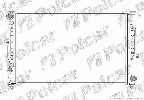 Polcar 132408A5 - Радіатор охолодження двигуна. VW Passat. Audi A6 2.4-2.8 autozip.com.ua