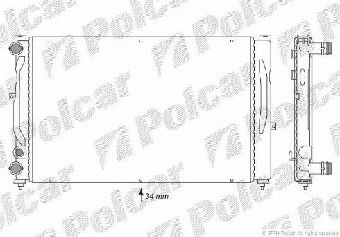 Polcar 132408A2 - Радіатор, охолодження двигуна autozip.com.ua