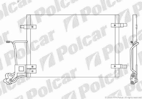 Polcar 1324K8C3 - Конденсатор, кондиціонер autozip.com.ua