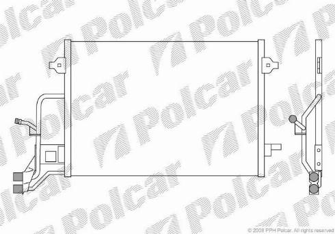 Polcar 1324K8C2 - Радіатор кондиціонера Audi A4. VW Passat 1.6-2.8 97-05 autozip.com.ua