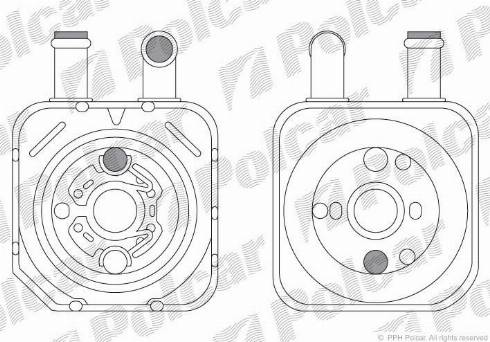 Polcar 1325L8-2 - Масляний радіатор, рухове масло autozip.com.ua