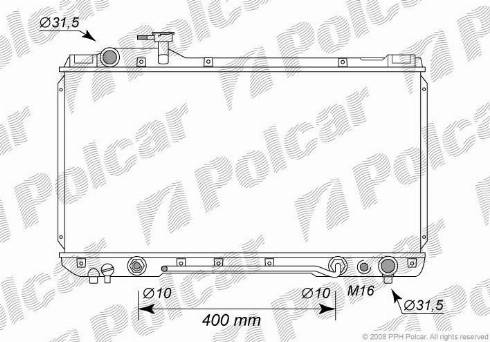 Polcar 814408-3 - Радіатор, охолодження двигуна autozip.com.ua