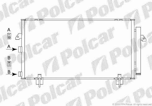 Polcar 8146K8C1 - Конденсатор, кондиціонер autozip.com.ua