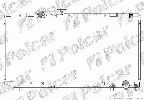 Polcar 8140081K - Радіатор, охолодження двигуна autozip.com.ua