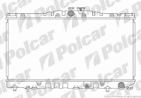 Polcar 8109089K - Радіатор, охолодження двигуна autozip.com.ua