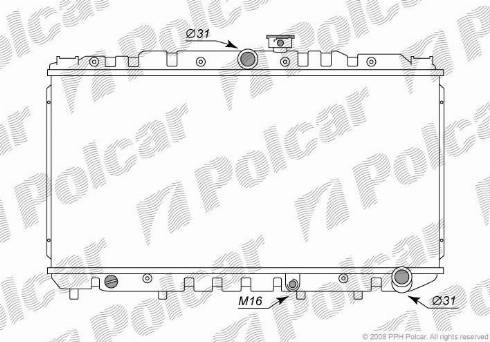 Polcar 8109083K - Радіатор, охолодження двигуна autozip.com.ua