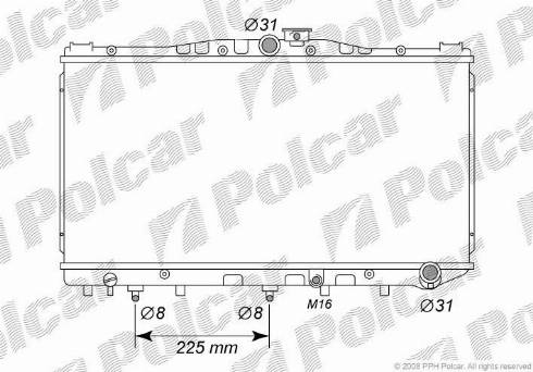 Polcar 8109087K - Радіатор, охолодження двигуна autozip.com.ua