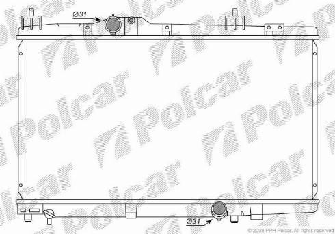 Polcar 8104081K - Радіатор, охолодження двигуна autozip.com.ua