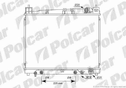 Polcar 8103084K - Радіатор, охолодження двигуна autozip.com.ua