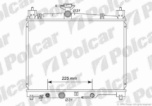 Polcar 8103086K - Радіатор, охолодження двигуна autozip.com.ua