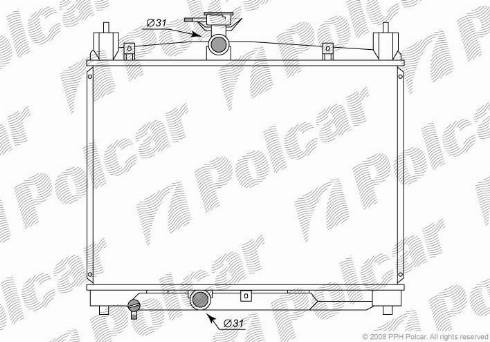 Polcar 8103081X - Радіатор, охолодження двигуна autozip.com.ua