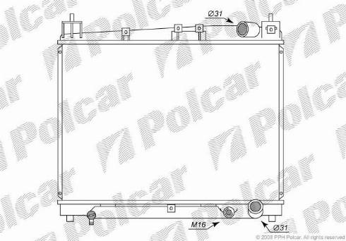 Polcar 8103083K - Радіатор, охолодження двигуна autozip.com.ua