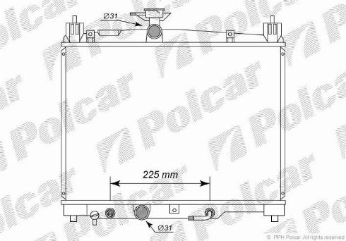 Polcar 8103082X - Радіатор, охолодження двигуна autozip.com.ua