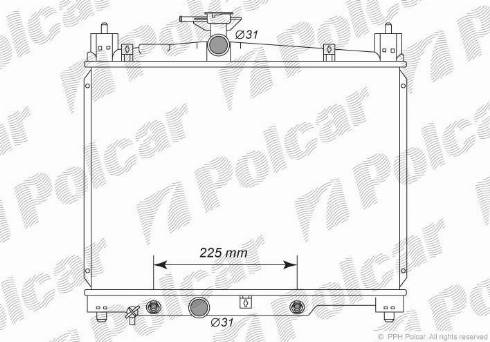 Polcar 810308-2 - Радіатор, охолодження двигуна autozip.com.ua