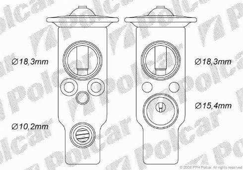Polcar 8103KZ-1 - Розширювальний клапан, кондиціонер autozip.com.ua