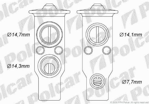 Polcar 8114KZ-1 - Розширювальний клапан, кондиціонер autozip.com.ua