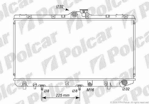 Polcar 811008-4 - Радіатор, охолодження двигуна autozip.com.ua