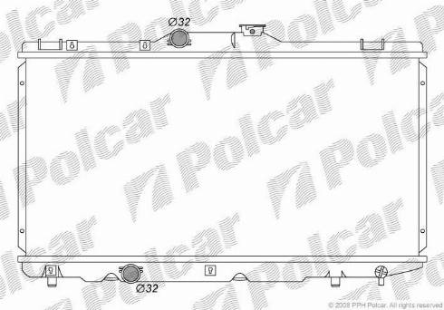Polcar 811008-5 - Радіатор, охолодження двигуна autozip.com.ua