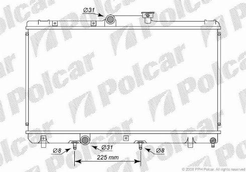 Polcar 811008-2 - Радіатор, охолодження двигуна autozip.com.ua
