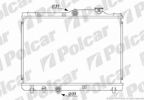 Polcar 8111082K - Радіатор, охолодження двигуна autozip.com.ua