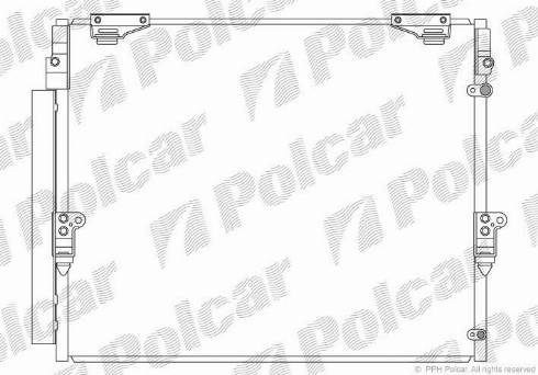 Polcar 8184K8C1 - Радіатор кондиціонера Toyota Land Cruiser 200 4.5D-5.7 09.07- autozip.com.ua