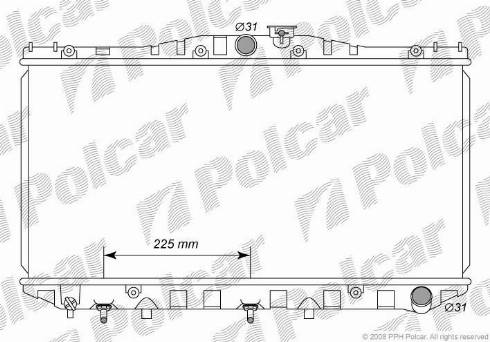 Polcar 813008-4 - Радіатор, охолодження двигуна autozip.com.ua