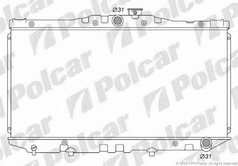 Polcar 8130082K - Радіатор, охолодження двигуна autozip.com.ua