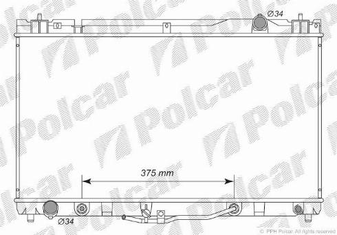 Polcar 813708-3 - Радіатор, охолодження двигуна autozip.com.ua