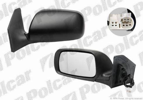 Polcar 8125525M - Зовнішнє дзеркало autozip.com.ua