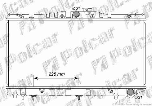 Polcar 812008-3 - Радіатор, охолодження двигуна autozip.com.ua