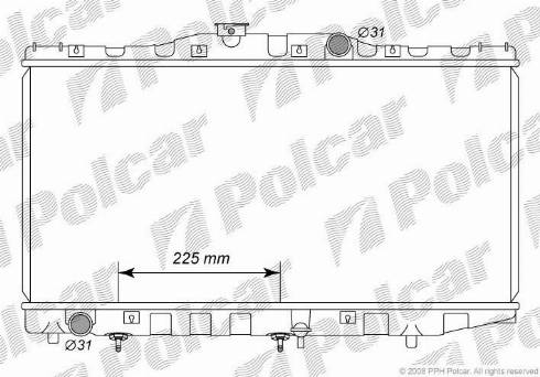 Polcar 812008-2 - Радіатор, охолодження двигуна autozip.com.ua