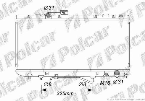 Polcar 8121082K - Радіатор, охолодження двигуна autozip.com.ua