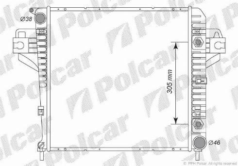 Polcar 3410081K - Радіатор, охолодження двигуна autozip.com.ua