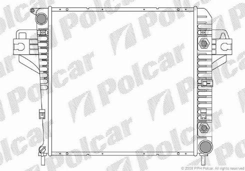 Polcar 3410083K - Радіатор, охолодження двигуна autozip.com.ua