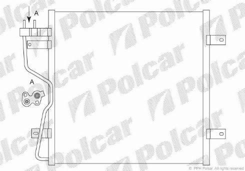 Polcar 3411K8C1 - Конденсатор, кондиціонер autozip.com.ua