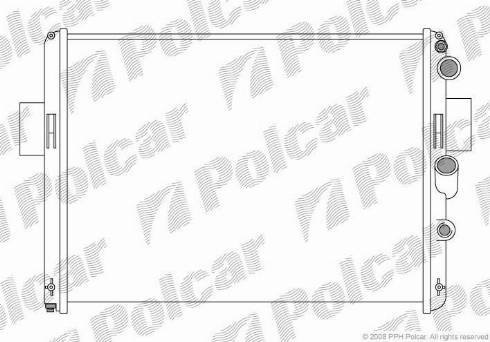 Polcar 3050084X - Радіатор, охолодження двигуна autozip.com.ua