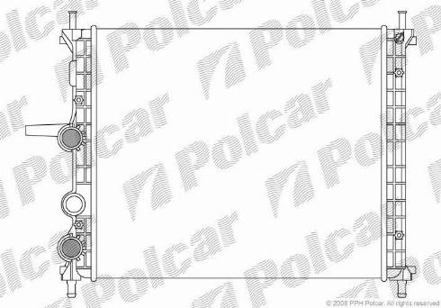 Polcar 3066081X - Радіатор, охолодження двигуна autozip.com.ua