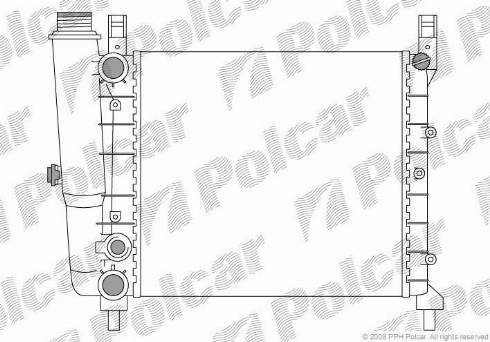 Polcar 3016089X - Радіатор, охолодження двигуна autozip.com.ua