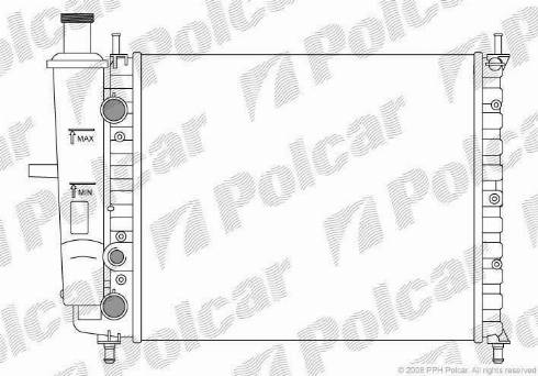 Polcar 301808A0 - Радіатор, охолодження двигуна autozip.com.ua