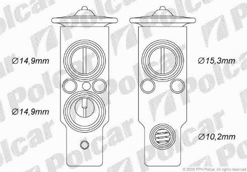 Polcar 3017KZ-2 - Розширювальний клапан, кондиціонер autozip.com.ua