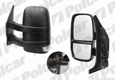 Polcar 3080514M - Зовнішнє дзеркало autozip.com.ua
