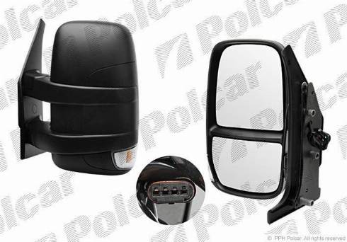 Polcar 3080511M - Зовнішнє дзеркало autozip.com.ua