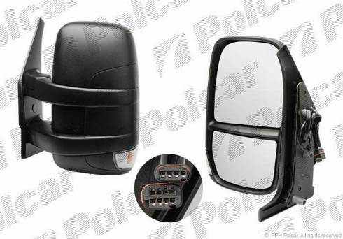 Polcar 3080522M - Зовнішнє дзеркало autozip.com.ua