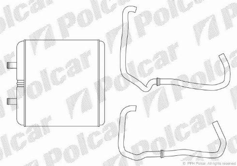 Polcar 3080N81X - Теплообмінник, опалення салону autozip.com.ua