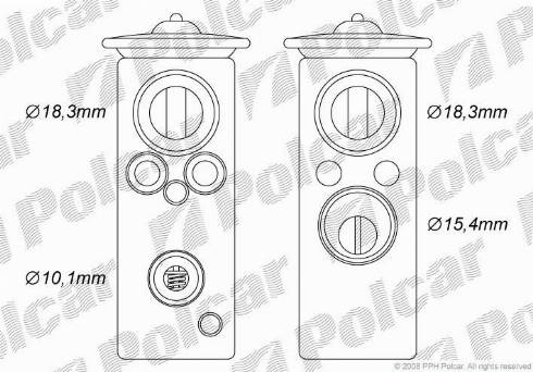 Polcar 3030KZ-1 - Розширювальний клапан, кондиціонер autozip.com.ua