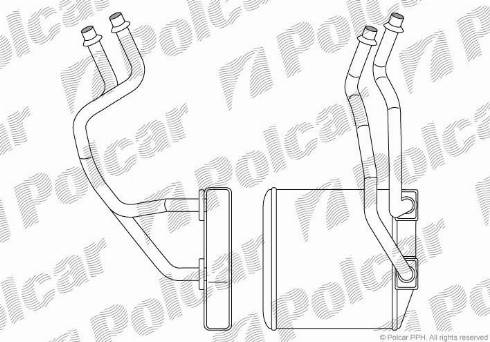 Polcar 3024N8-1 - Теплообмінник, опалення салону autozip.com.ua