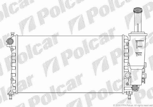 Polcar 3022087X - Радіатор, охолодження двигуна autozip.com.ua